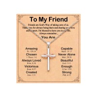 UPROMI Best Friend Friendship Necklace Gifts for Women Birthday Christmas Gifts for Best Friend Woman Female Bff S-8cross New-N-Friend