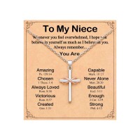 UPROMI Niece Gifts from Auntie Aunt Birthday Christmas Stocking Stuffers for Niece Necklace Gift Ideas S-8cross New-N-Niece