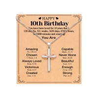 UPROMI 10 Year Old Girl Birthday Gifts Happy 10th Birthday Decorations Gifts for Girls Cross Necklace Tween S-8cross-N-10th bday UPROMI 10 Year Old Girl Birthday Gifts Happy 10th Birthday Decorations Gifts for Girls Cross Necklace Tween S-8cross-N-10th bday