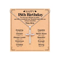 UPROMI 18th Birthday Decorations Gifts for Girls 18 Year Old Girl Birthday Necklace Gifts for Teenage S-8cross-N-18th bday0 UPROMI 18th Birthday Decorations Gifts for Girls 18 Year Old Girl Birthday Necklace Gifts for Teenage S-8cross-N-18th bday0