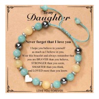 UPROMI To My Daughter Bracelet Valentines Day Christmas Birthday Back to School Gifts for Daughter from Mom  S-Always-ST-B-daughter