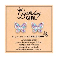 UPROMI 4 5 6 7 8 9 10 11 12 Year Old Girl Birthday Gifts Card Presents Decorations for Daughter Granddaughter Niece S-Butterfly-E-Birthday