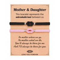 UPROMI Mom Mother Daughter Bracelets Jewelry Back to School Gift Mommy Me S-HF Knot-B-mother&daughter
