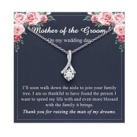 UPROMI Mother of the Groom Gifts, Wedding Gifts for Mother of the Groom Necklace Jewelry from Bride S-YOU-N-Groom