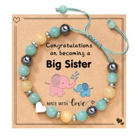 UPROMI Big Sister Gifts for Girls, Promoted to Big Sister Bracelet S-huanglv-B-congra big sis UPROMI Big Sister Gifts for Girls, Promoted to Big Sister Bracelet S-huanglv-B-congra big sis