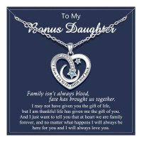 UPROMI Step Bonus Daughter Stepdaughter Gifts from Stepmom, Easter Adoption Valentines Christmas Birthday Presents for Girls Necklace S-star moon-N-bonus dau